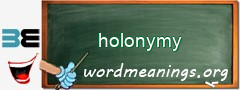 WordMeaning blackboard for holonymy